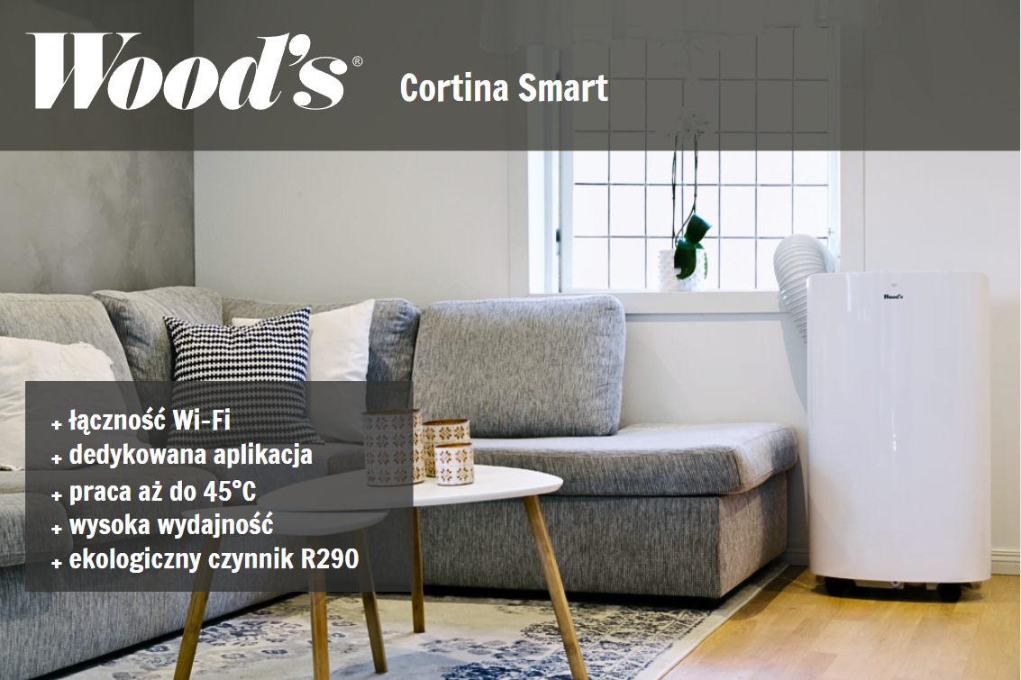 Klimatyzator przenośny Wood's CORTINA SMART Klimatyzator przenośny Woods Cortina Smart