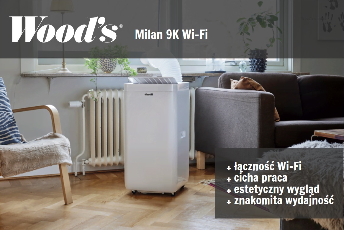 Klimatyzator przenośny Woods Milan 9K WiFi