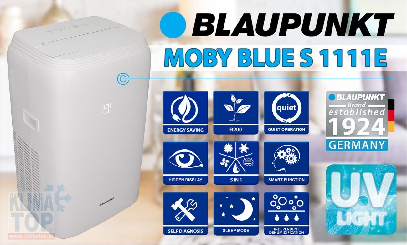 Klimatyzator przenośny Blaupunkt Moby Blue S1111E - zalety