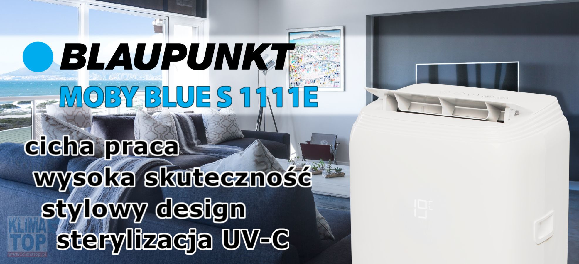 Klimatyzator przenośny Blaupunkt Moby Blue S1111E zalety