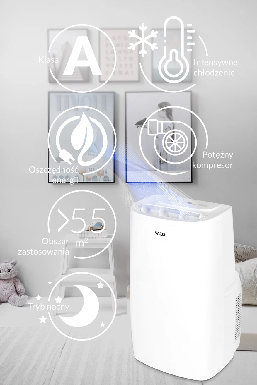 Klimatyzator przenośny VACO Moby Blue 14