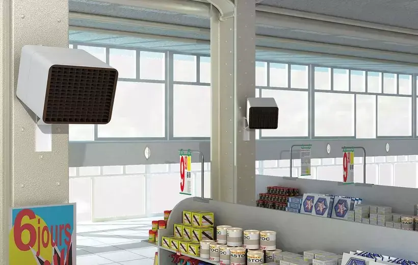 Nagrzewnica ścienna elektryczna Intuis AIRPULS 18kW - aranżacja