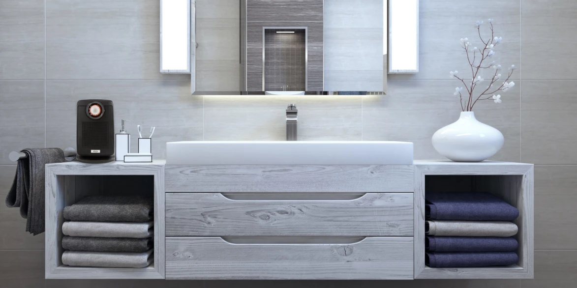 Termowentylator ceramiczny Argo Beat Black - aranżacja