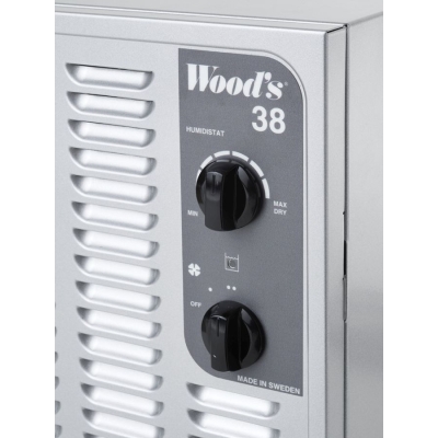 Osuszacz powietrza Woods SW38FM - panel sterowania