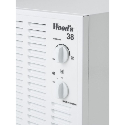 Osuszacz powietrza Woods SW38FW - panel sterowania