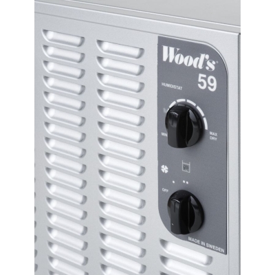 Osuszacz powietrza Woods SW59FM - panel sterowania