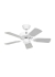 Wentylator sufitowy Casa Fan ROYAL BIAŁY - widok na łopatki z drugiej strony