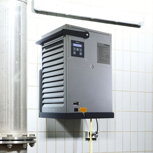 Osuszacz powietrza kondensacyjny Aerial AD540 - przykład montażu