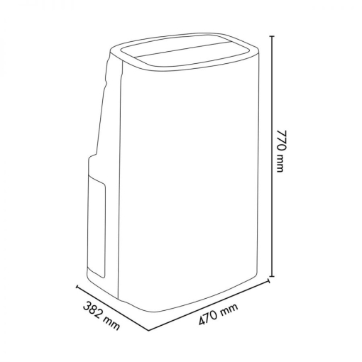 Klimatyzator przenośny Argo ODIN PLUS - wymiary