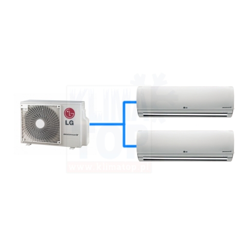 Klimatyzator multisplit LG seria Standard do pomieszczeń max 20m2+35m2 z jednym agregatem (MS07SQ + MS12SQ + MU3M19)