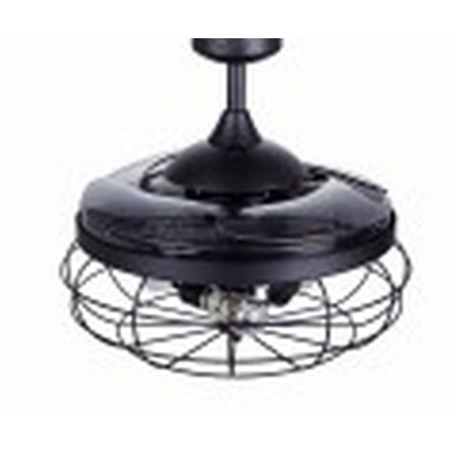 Wentylator sufitowy Fanaway INDUSTRI CZARNY - po złożeniu łopatek wygląda jak lampa