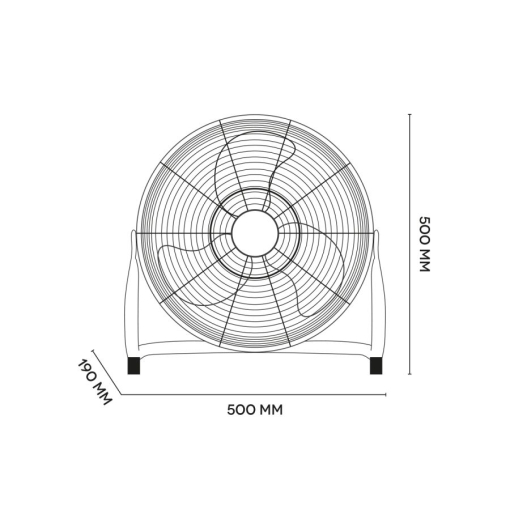 Wentylator - cyrkulator Argo SPEEDY - wymiary