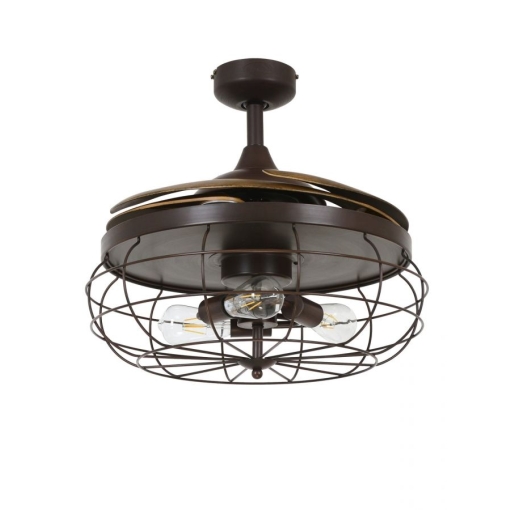 Wentylator sufitowy Fanaway INDUSTRI BRĄZ ze złożonymi łopatkami