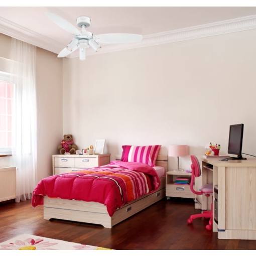 Wentylator sufitowy Westinghouse JET PLUS BIAŁY - aranżacja