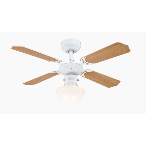 Wentylator sufitowy Westinghouse PORTLAND AMBIANCE BIAŁY - widok na drugą stronę łopatek