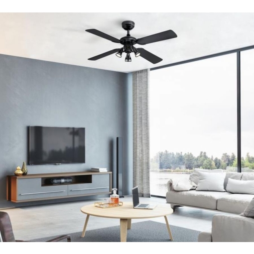 Wentylator sufitowy Westinghouse PRINCESS EURO CZARNY - aranżacja