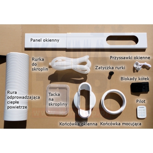 Klimatyzator przenośny Blaupunkt MOBY BLUE 1011 E - akcesoria w zestawie