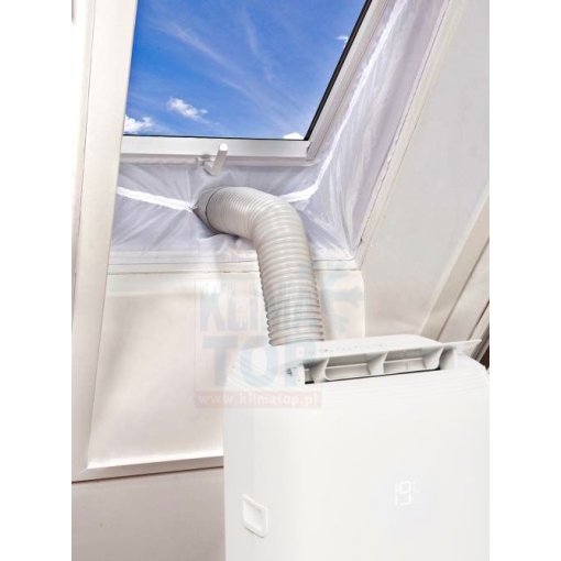Klimatyzator przenośny Warmtec KP41W z Wi-Fi - wyprowadzenie rury wyrzutowej