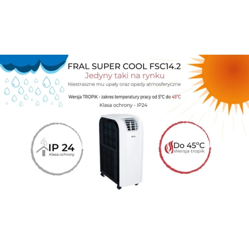 Klimatyzator przenośny Fral SUPER COOL FSC14.2 Gray - jedyny taki na rynku