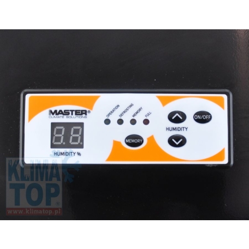 Osuszacz powietrza Master DH732P - panel sterowania