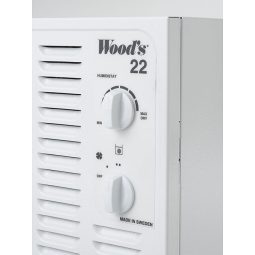 Osuszacz powietrza Woods SW22F - panel sterowania