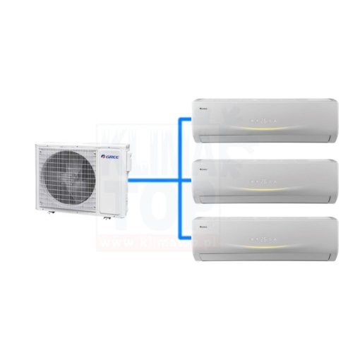Klimatyzator ścienny multisplit Gree do pomieszczeń 2x20m2 + 1x50m2 (2x PU07I + 1x PU18I + FM36O) - zdjęcie poglądowe
