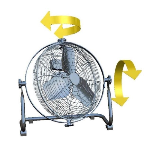 Wentylator podłogowy - cyrkulator Daxton Fan MULTIFAN 2 w 1 - schemat regulacji