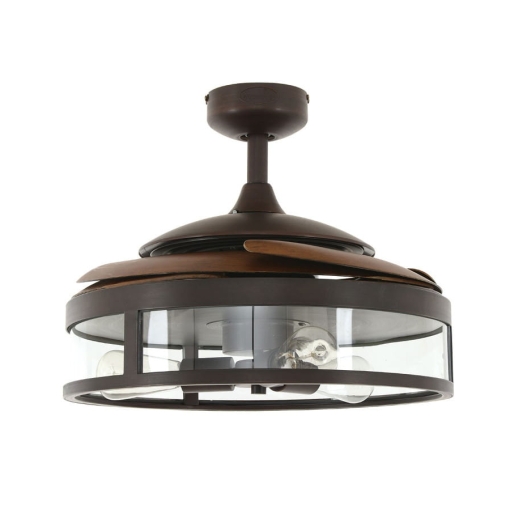 Wentylator sufitowy lub lampa Fanaway CLASSIC BRĄZ - złożone łopatki