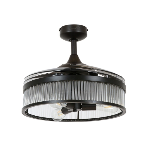 Wentylator sufitowy / lampa Fanaway CORBELLE CZARNY - ze złożonymi łopatami