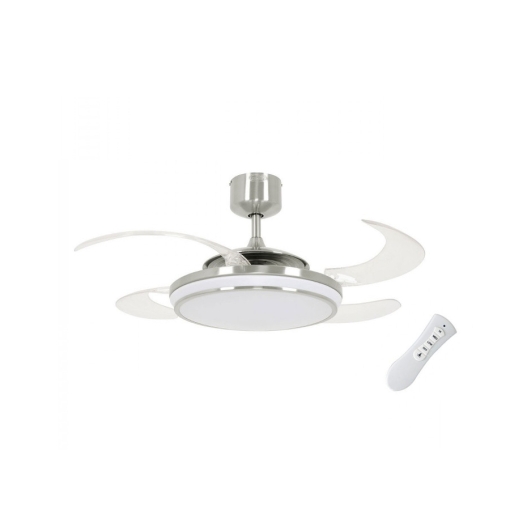 Wentylator sufitowy / lampa Fanaway EVO 1 LED SZCZOTKOWANY CHROM