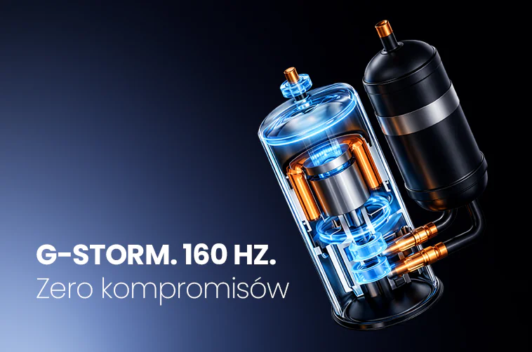 Klimatyzator ścienny Gree GWH09BCCXB (GTM09) G-Time biały z montażem - sprężarka G-STORM