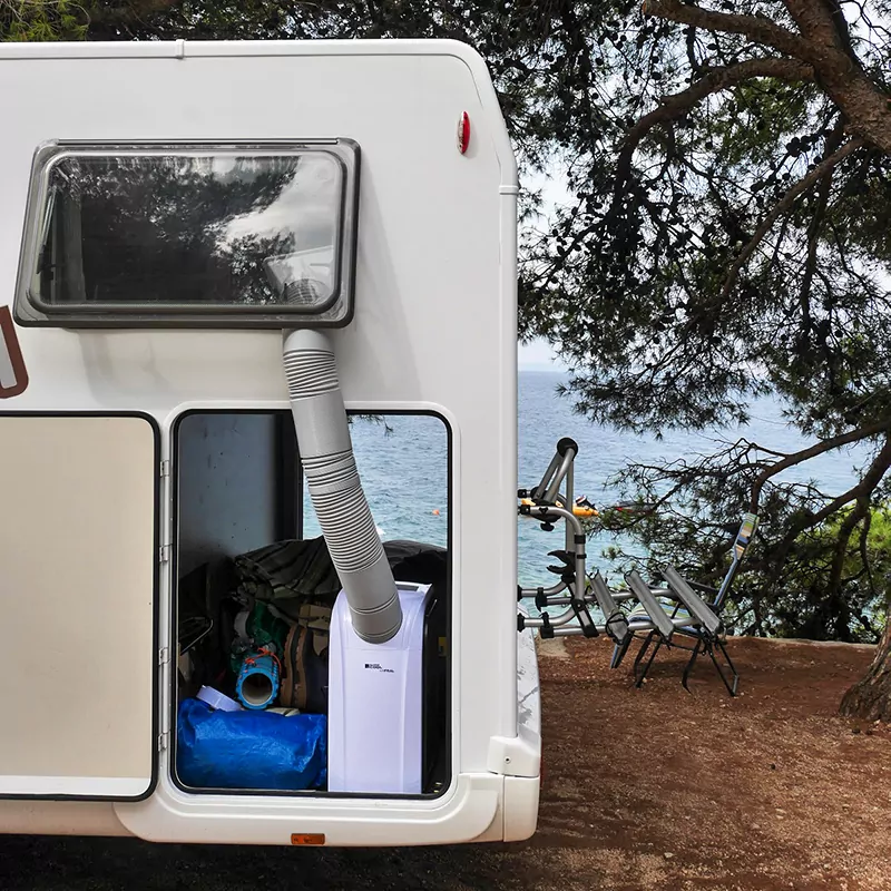 Klimatyzator przenośny Fral SUPER COOL FSC09.1 Wi-Fi - zastosowanie w kamperze