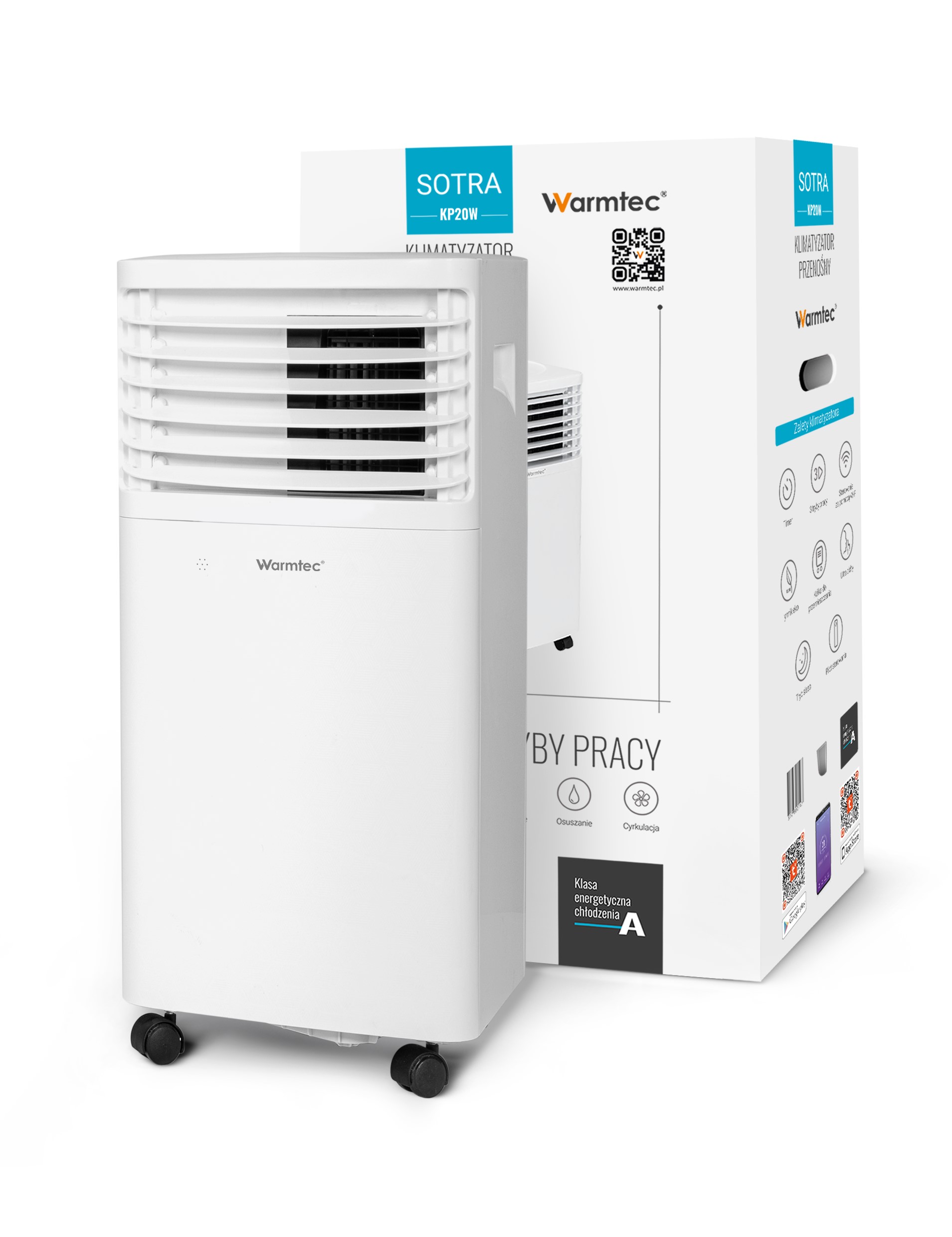 Klimatyzator przenośny Warmtec KP20W SOTRA z opakowaniem