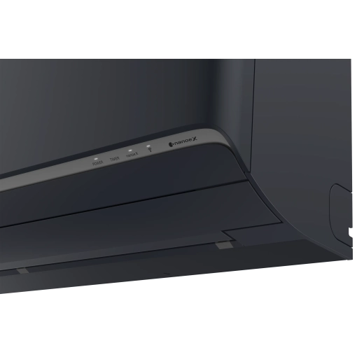 Klimatyzator ścienny Panasonic KIT-XZ25-ZKE-H ETHEREA grafitowo-szary - zamknięta klapa z bliska