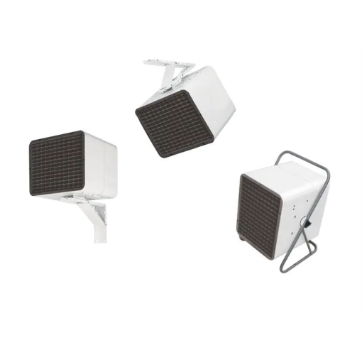 Nagrzewnica ścienna elektryczna Intuis AIRPULS 18kW - trzy różne pozycje