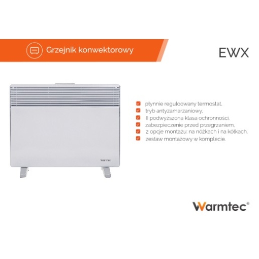 Elektryczny grzejnik konwektorowy Warmtec EWX 1000W