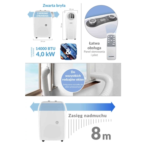 Klimatyzator przenośny Blaupunkt ARRIFANA 1414L - najważniejsze informacje