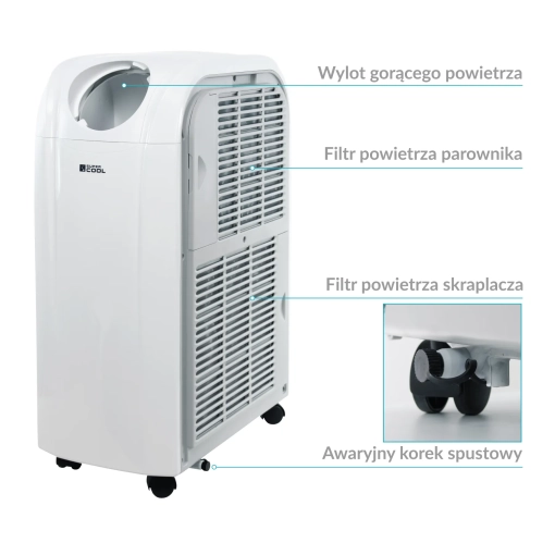 Klimatyzator przenośny Fral SUPER COOL FSC14.2 Gray - zalety