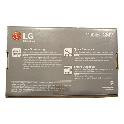 Moduł serwisowy WiFi Mobile LGMV do klimatyzatorów LG - tył opakowania