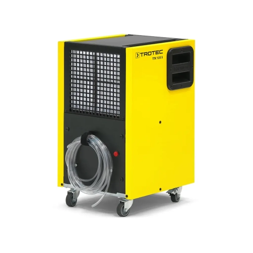 Osuszacz powietrza Trotec TTK 125 S - skos urządzenia ze złączem