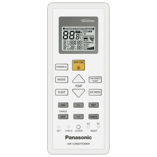 Klimatyzator ścienny Panasonic KIT-BZ50-ZKE BZ biały - pilot sterowania