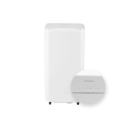 Klimatyzator przenośny Thermoval ZEFIR 12000 Wi-Fi - front z zamkniętą klapką i widocznym panelem