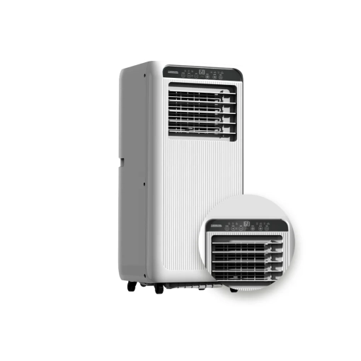 Klimatyzator przenośny Thermoval ZEFIR 7000 Wi-Fi - widok z lewej strony ze zbliżeniem