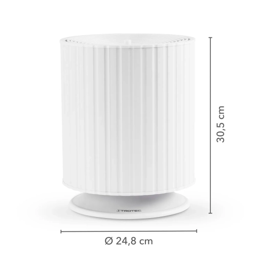 Nawilżacz powietrza parowy designerski Trotec B 25 E - wymiary