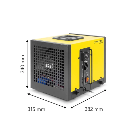 Osuszacz powietrza Trotec TTK Qube - wymiary urządzenia
