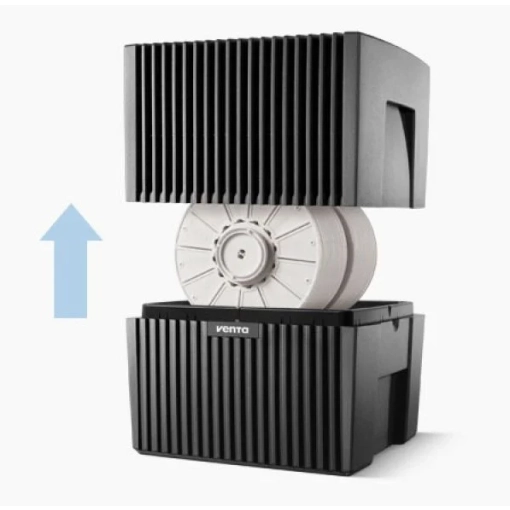 Nawilżacz ewaporacyjny / oczyszczacz powietrza Venta Airwasher LW45 COMFORT PLUS czarny - wnętrze