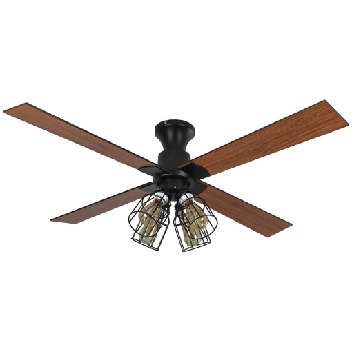 Wentylator sufitowy z oświetleniem DaxtonFan Magnolia Loft czarny