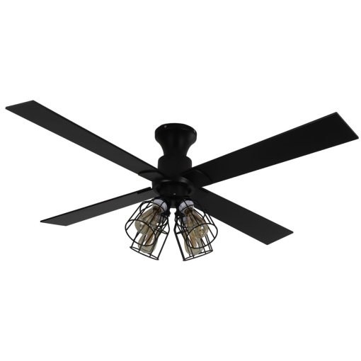 Wentylator sufitowy z oświetleniem DaxtonFan Magnolia Loft czarny