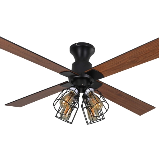 Wentylator sufitowy z oświetleniem DaxtonFan Magnolia Loft czarny