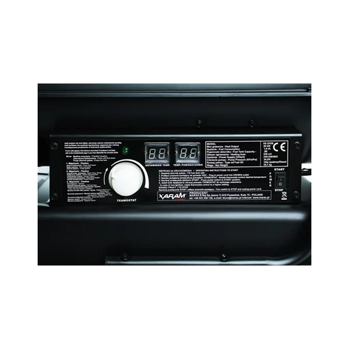 Nagrzewnica olejowa Xaram ENERGY XE-ZH50 50 kW - tabliczka znamionowa